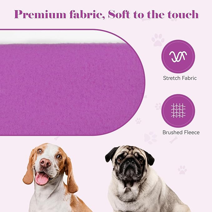 Dog Hoodie Dog Sweaters for Small Dogs,Pet Sweater Solid Soft Brushed Fleece Pet Clothes Hoodie Sweatshirt with Pocket(Purple-XS)