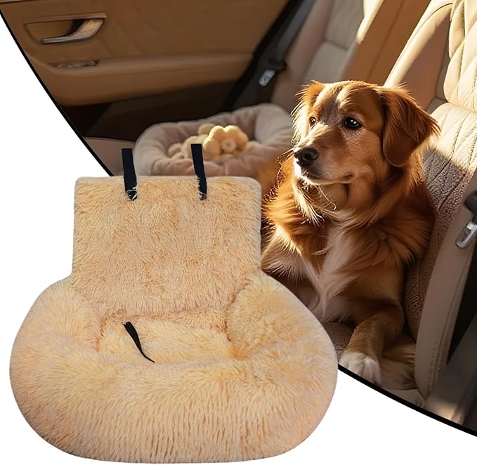 Car Seat Dog - Medium Dog Plush Car Seat | Washable Cushion Comfortable Travel Bed for Vehicle Truck Camping Adventures Vet Visit Daily Commuting Traveling
