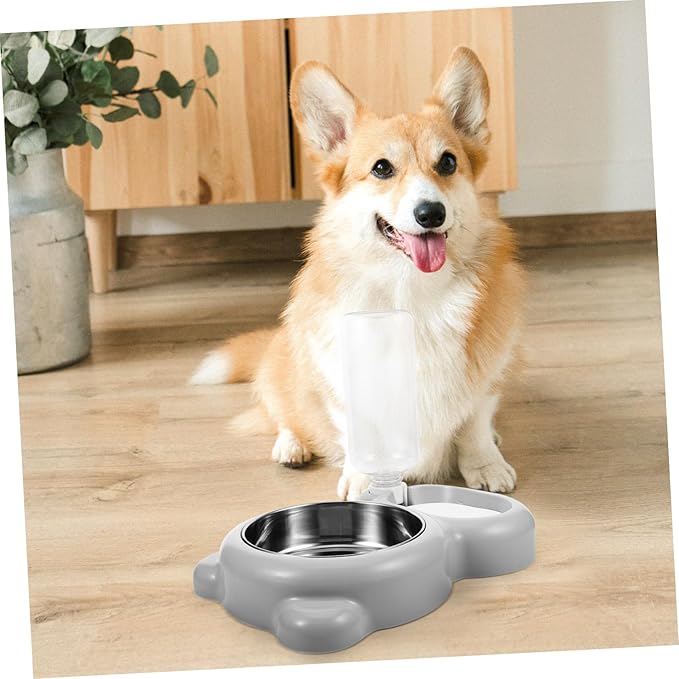 SUPVOX Automatic Cat Feeder and Water Dispenser Dual Functionality Cat Bowl Neck Protection Elegant Design for Home and Pet Shops