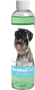 Healthy Breeds Dog Dental Care Water Additive for Standard Schnauzer - Helps Freshen Breath, Reduce Plaque & Control Tartar - Mint Flavor - 8 oz