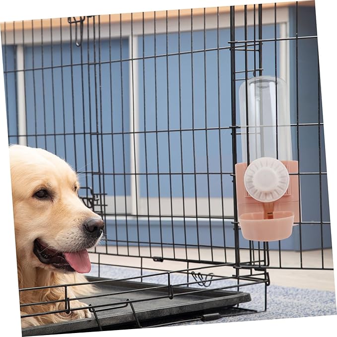 BESPORTBLE 3pcs Dog Water Dispenser for Pets Automatic Hanging Water Bottle for Dogs and Bottle for Easy Monitoring for Cages and Travel Stylish Pink