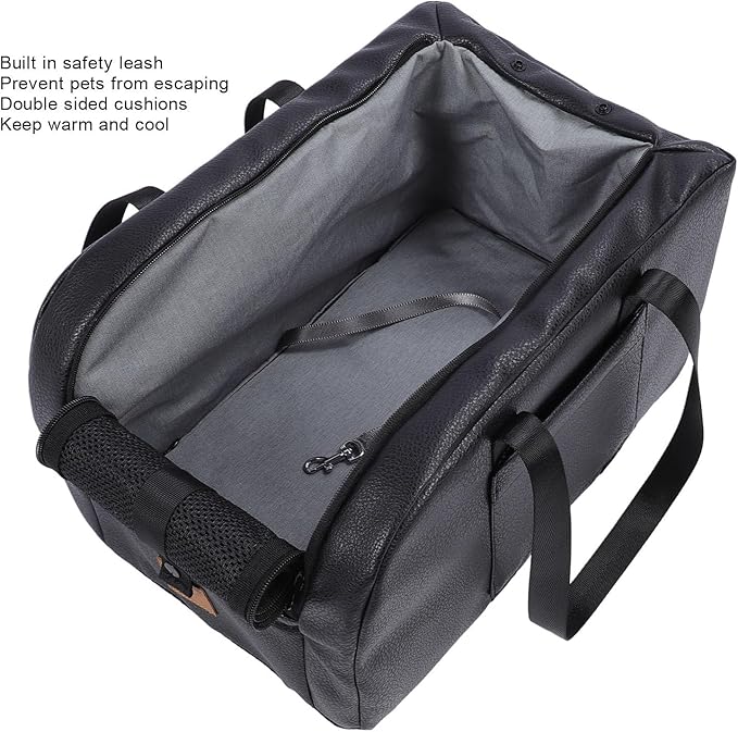 Dog Car Seat, Multipurpose Portable Pet Car Seat for Small Medium Dogs, Breathable Booster Car Seat with Safety Seatbelt for Cat, Detachable Washable Carrier for Travel