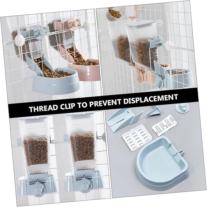Beaupretty 2l Automatic Hanging Dog Feeder with Food Dispenser, Pet Bowl for Crate Feeding, Space-Saving Puppy Cage Feeder Indoor Use