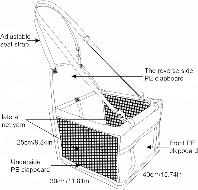 Black Pet Booster Car Seat Breathable Car Seat for Cat Mesh Booster Pet Car Seat Pet Sofa Bed for Small/Medium Dog and Cat Waterproof Material Pet Safety Car Seat Pet Booster Car Seat