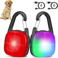 Dog Collar Light, 2 Pack Rechargeable Dog Light Clip On, 80LM Brightness 4 Color Modes Dogs Lights for Night Walking, Waterproof Pet Camping Essentials for Running, Cycling, Hiking (Black)
