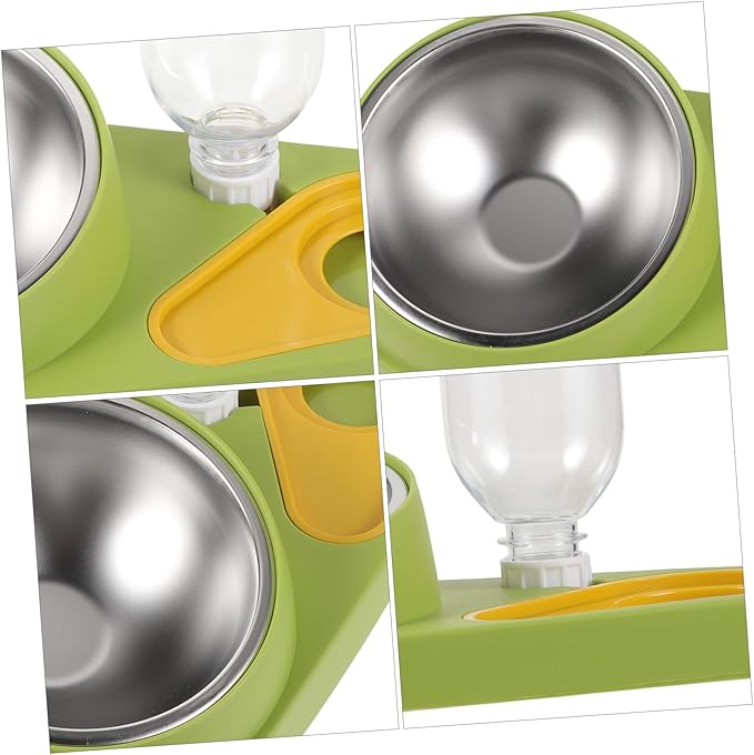 HANABASS Pet Food Bowl with Automatic Water Dispenser -fed Pet Feeder for Dogs Cats Non-tip Design Compact Capacity Storage for Easy Feeding and Hydration