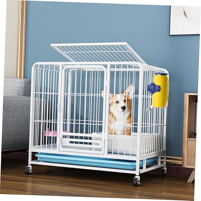 Automatic Hanging Pet Water Feeder Dog Waterer for Cages Leak Design Prevents Wet Convenient Dispenser for and Pets