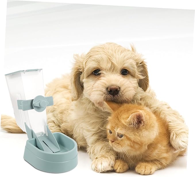 Automatic Dog Feeder Hanging Pet Cage Bowl for Easy Feeding Space Saving Design Removable Parts for Simple Cleaning Puppy Food Dispenser