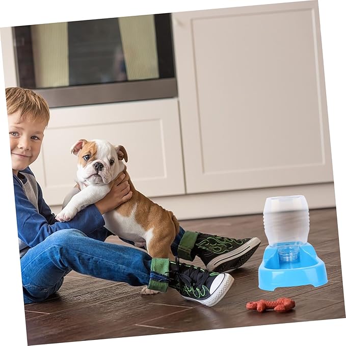 VANZACK Blue Pet Water Feeder Automatic Puppy Drinking Tool Non Tip Design for Home and Pet Shops Material Smooth Surface for Dogs and Cats