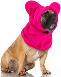 Winter Dog Hats Quiet Ears for Dogs Ear Muffs Pet Neck Warmer Scarf Hoodie Noise Protection Cover Beanie Head Wrap Costume for Pet Dog Cats(Rose Red,S)
