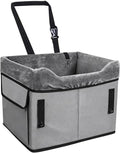 Dog Seat Car – Washable Plush Puppy Carrier, Booster Storage Pockets Under, 25 Lbs Vehicle Travel Road | Cars Washable Plush Puppy Carrier - Dog Booster Car Seat with Storage Pockets for Under 25 L