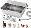2.5 Gal Automatic Water Dispenser for Dogs, Indoor&Outdoor Self Filling Dog Waterer Feeder Large Stainless Steel Water Bowl Dispenser for Livestock and Chicken,Fit 3/4'' GHT Faucet