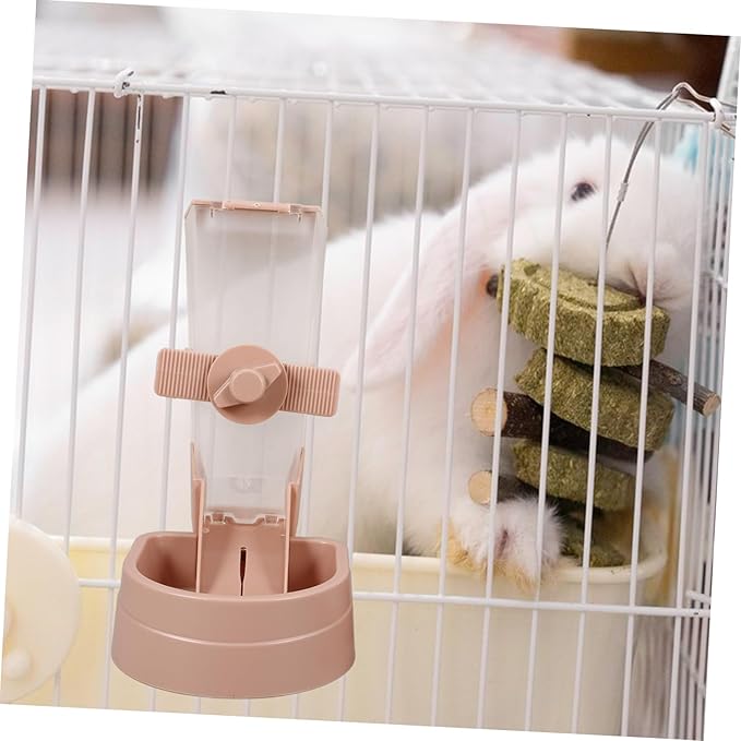 Yardwe 1Set Pet Feeder and Water Dispenser Automatic Hanging Design for Cats and Dogs Stable Convenient Body for Easy Monitoring for Pet Cages