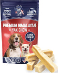 Devil Dog Pet Co. Himalayan Yak Cheese Dog Chews, Large - 4 Pack, 100% Natural & Healthy, Lactose-Free, Long-Lasting Dog Treats, Premium Yak Milk Chew Bones for Dogs