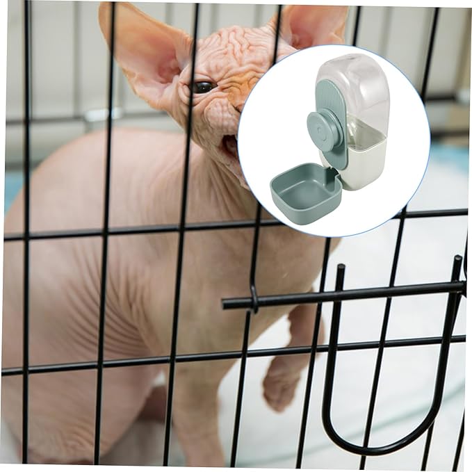 POPETPOP 5pcs Pet Water Dispenser Automatic for Dogs and Cats Hanging Design for Cages No-Leak System Mint Green Convenient Water Bottle for Pets