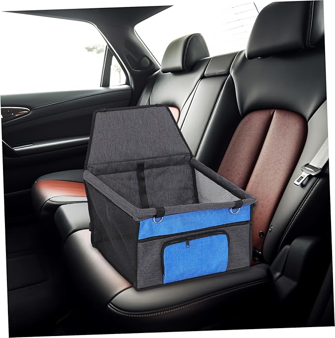 Toyvian Portable Pet Car Seat Breathable Design Comfortable Travel Carrier for Dogs and Cats with Front Pocket for Easy Storage