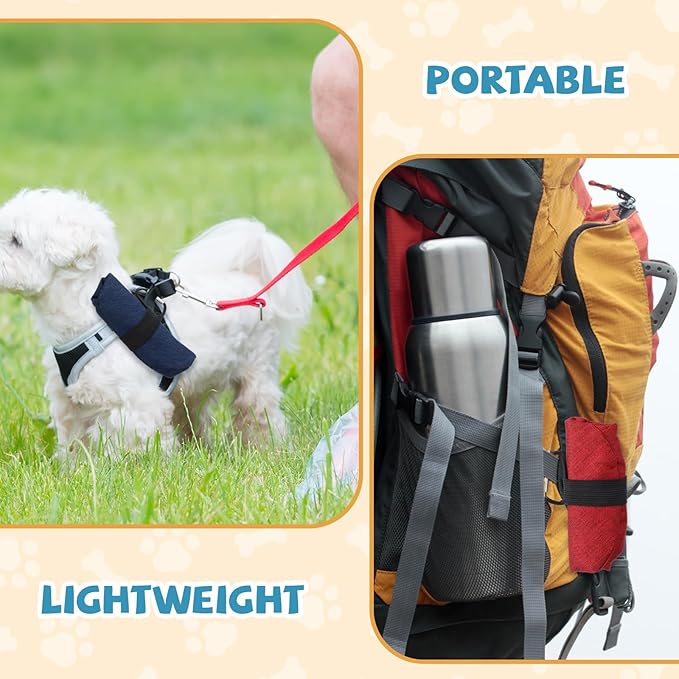Meanplan 2 Pack Portable Dog Bowls Foldable Travel Dog Dish Portable Puppy Water and Food Bowl Pet Hiking Accessories for Small and Large Pets(Dark Blue, Red,40 oz)