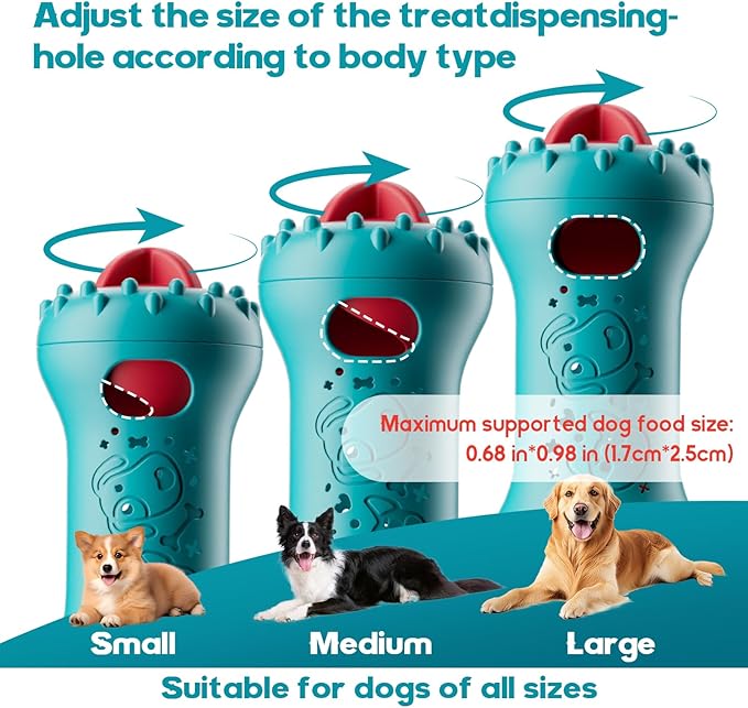 knitly Interactive Dog Toys, Adjustable Treat Dispensing Toy to Keep Them Busy, Dog Enrichment for Brain Stimulation & Cognitive for Puppy Puzzle to Reduce Boredom - Ideal Gift for Cats and Dogs