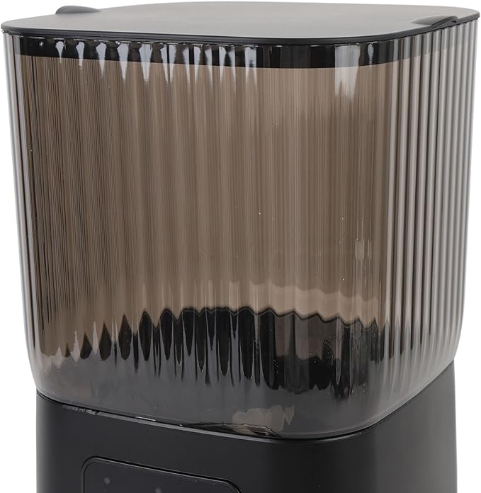 Automatic Cat Feeder, Button Control Timed Food Dispenser for Dog Pet Indoor, Safe Material, Dual Power Supply, Ideal Portions (Single Bowl)