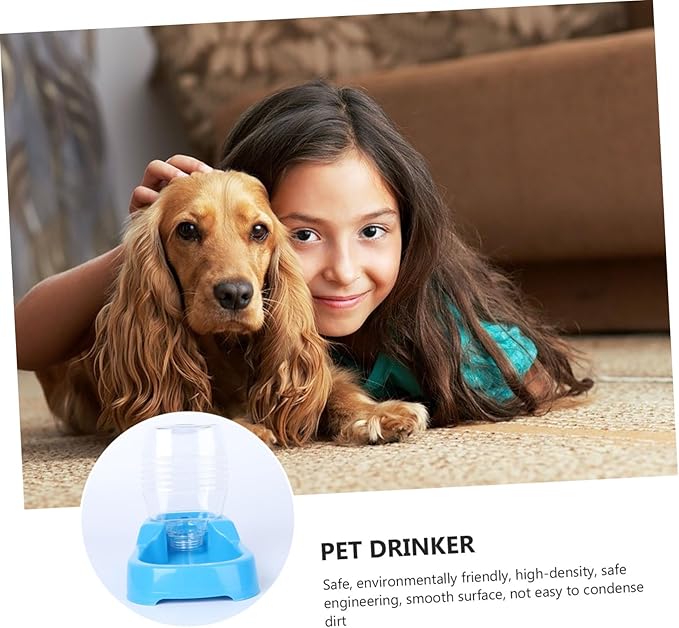 FRCOLOR 2pcs Pet Water Feeder Bowl Creative Dog Drinking Tool Automatic Water Dispenser for Puppies and Dogs Safe and Convenient Design for Home and Pet Shops