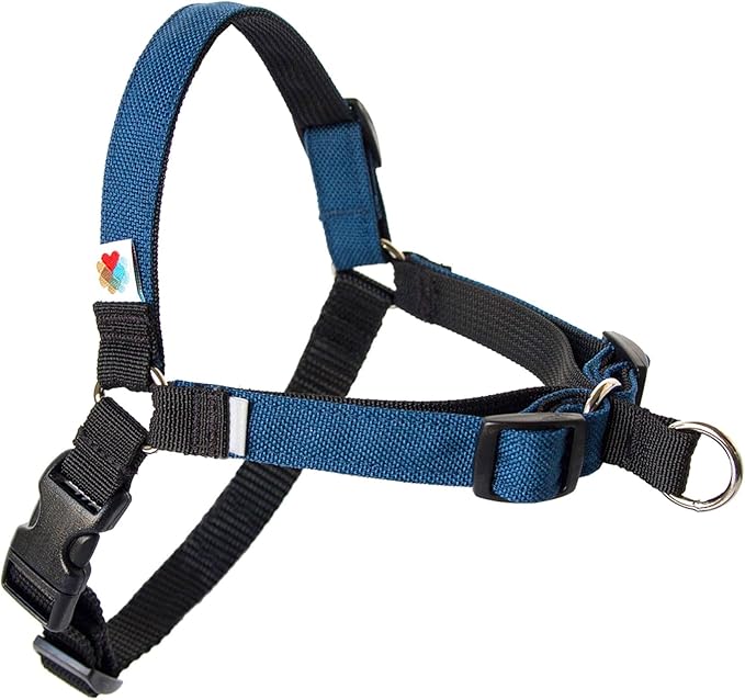 Wildebeest No Pull Dog Harness | Comfortable Training Harnesses | Effective No Pull Harness Design | Ideal for Large Sized Dog | 4-Point Adjustable(L - 26~32 inch Girth, Navy)