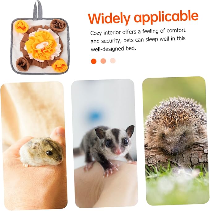 Interactive Small Pet Snuffle Mat Non Slip Foraging Pad for Rabbits Small Animals Durable Easy to Encourages Natural Foraging Behavior for Stimulating Nose