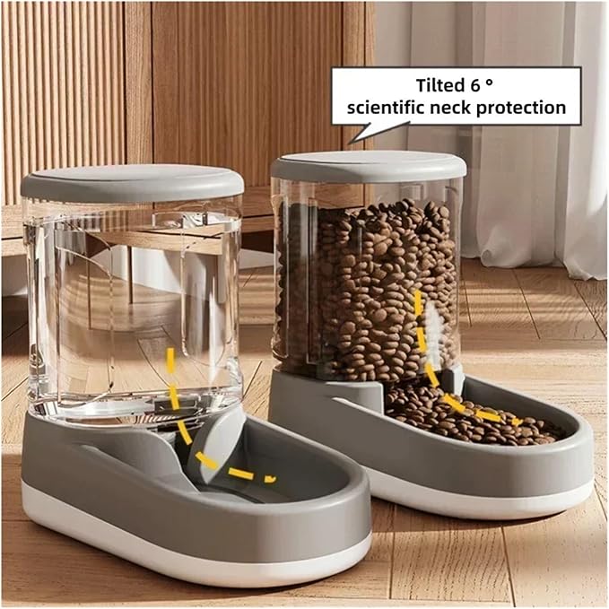 Bowl Dog Large Capacity Water Dispenser Continuous Supply Automatic Food Feeder(Feeder 1 PC)
