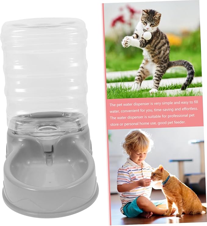 VANZACK Automatic Pet Feeder Dispenser Pet Water Fountain Capacity Gravity Feeder for Cats and Dogs