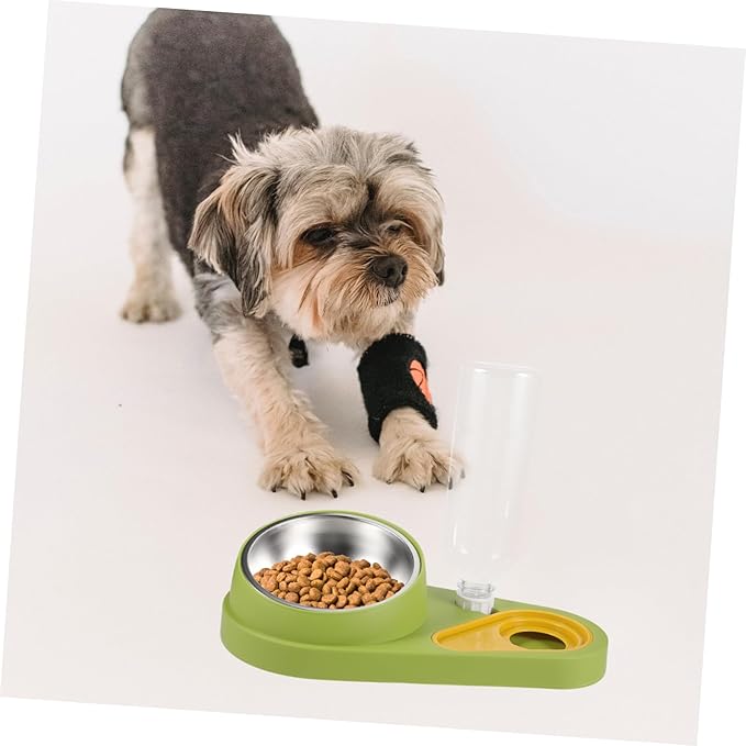 GANAZONO Automatic Pet Feeder Water Dispenser for Dogs and Cats Capacity Pet Feeding Bowl with Ergonomic Design Material -Spill