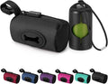 Gobeigo【Easy Pull-Out Version】 Dog Poop Bag Holder,【2-in-1 Hard Plastic Insert & Soft Fabric Bag】Snap-On Strap Dispenser Fits Retractable and Standard Leashes with 1 Roll Bags (Black)