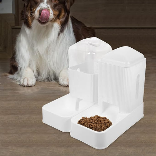 1set Automatic Pet Feeder Dispenser Convenient Water Holder Food Dispenser for Cats and Dogs Break-Resistant Design Smooth Finish for Home Use Pet Feeding