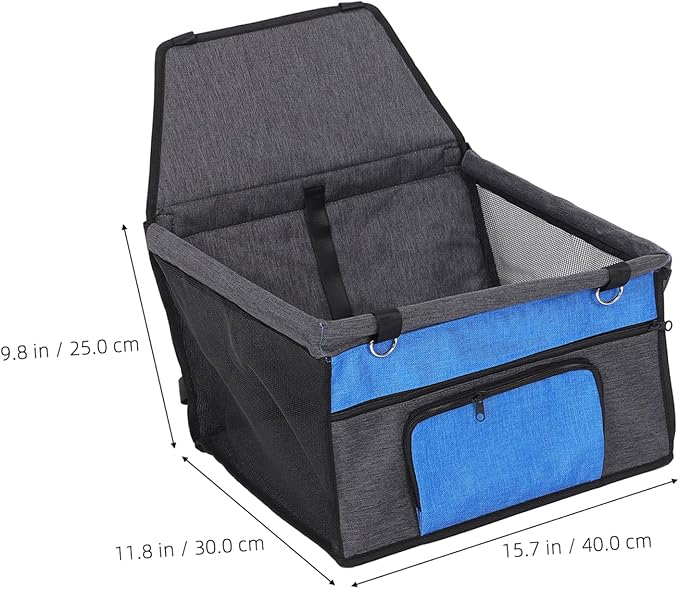 POPETPOP Portable Pet Seat Cover for Dogs and Cats Breathable Travel Car Seat with Detachable Design Fits Vehicles for Trips and Easy Maintenance