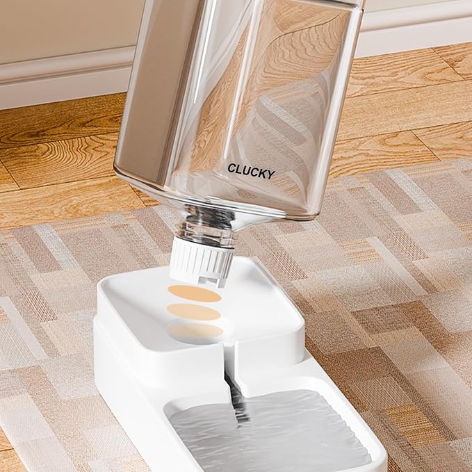 CLUCKY Cat Water Fountain, Automatic Dog Feeder, pet Water Dispenser, All-in-one Flowing Water and Food Bowl/Pot Supplies