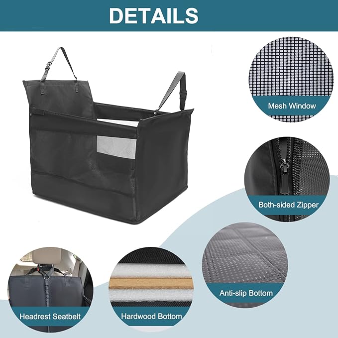 Dog Car Seat Large Size and Medium Sized Dog, Water-Resistant for Cars, Trucks, SUVs, Full Seat, Half Seat and Floor Coverage