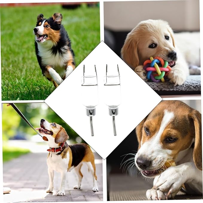 2 Pcs Pet Drinking Kettle Dog Water Bowl Dispenser Automatic Water Feeder for Home
