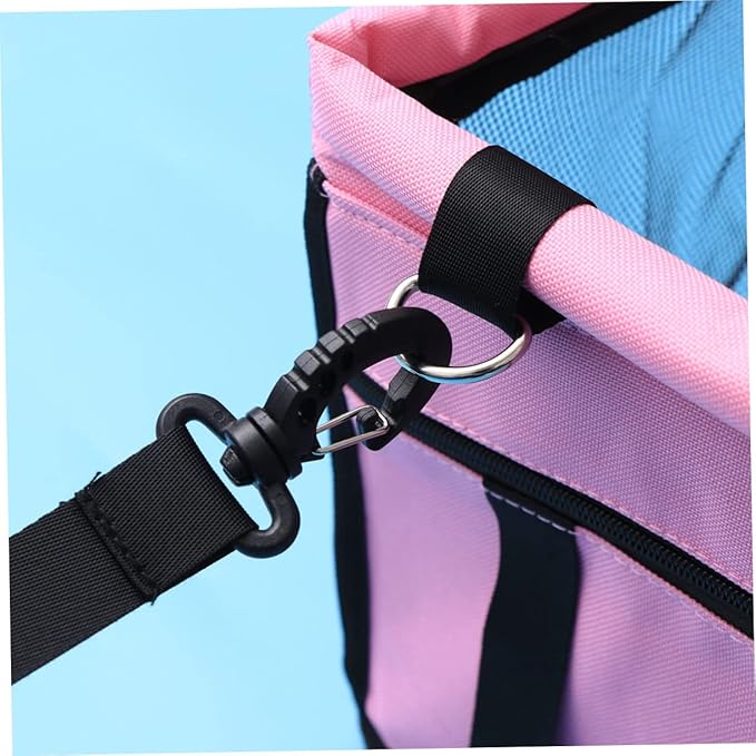 Sosoport Pet Safety Seat Breathable Mesh Pet Carrier for Dogs Cats Straps Front Storage Bag for Travel Thick Support Rods