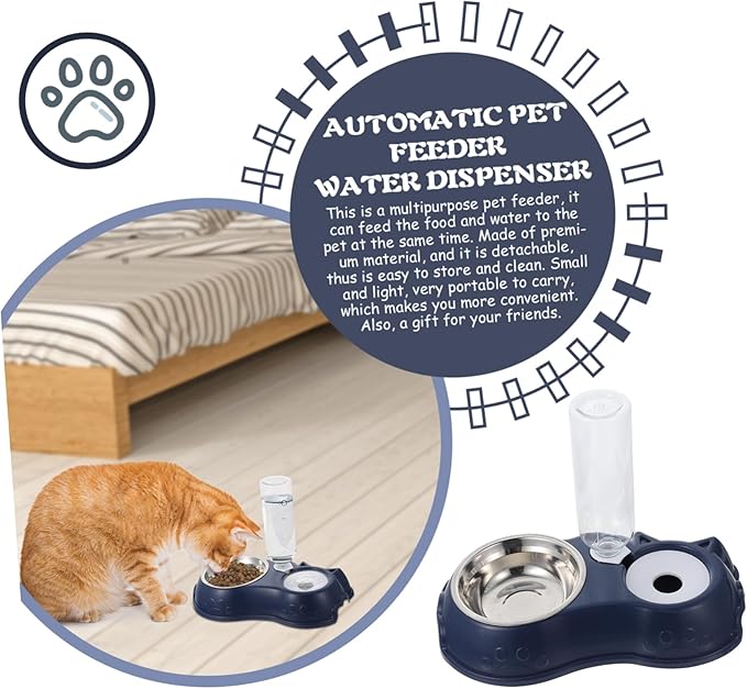 KESYOO 1set Automatic Pet Feeder and Water Dispenser Dual Use Food and Water Bowl for Cats and Dogs Easy to Non- Design for Home and Pet Shops