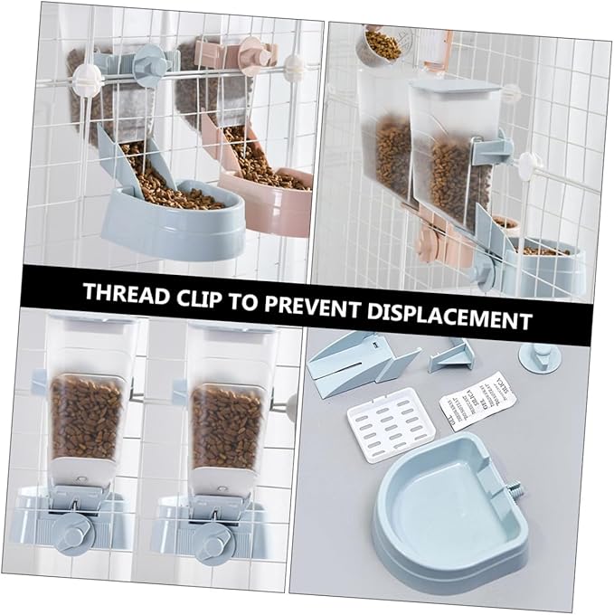 Milisten Automatic Hanging Dog Feeder 2l Large Capacity Pet Cage Feeder Gravity Pet Food Dispenser for Puppies and Dogs