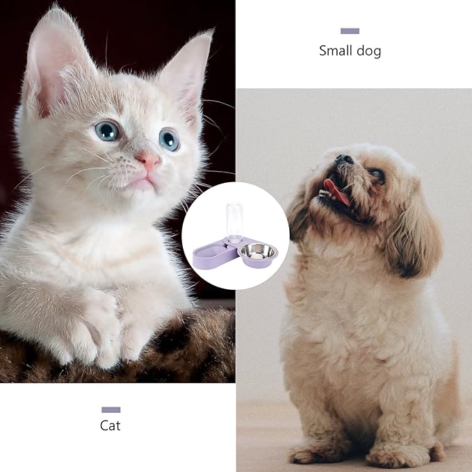 POPETPOP 1pc Automatic Pet Feeder Bowl Rotating Design Easy to Water Bowl for Cats Dogs High Water Bottle Pet Supplies