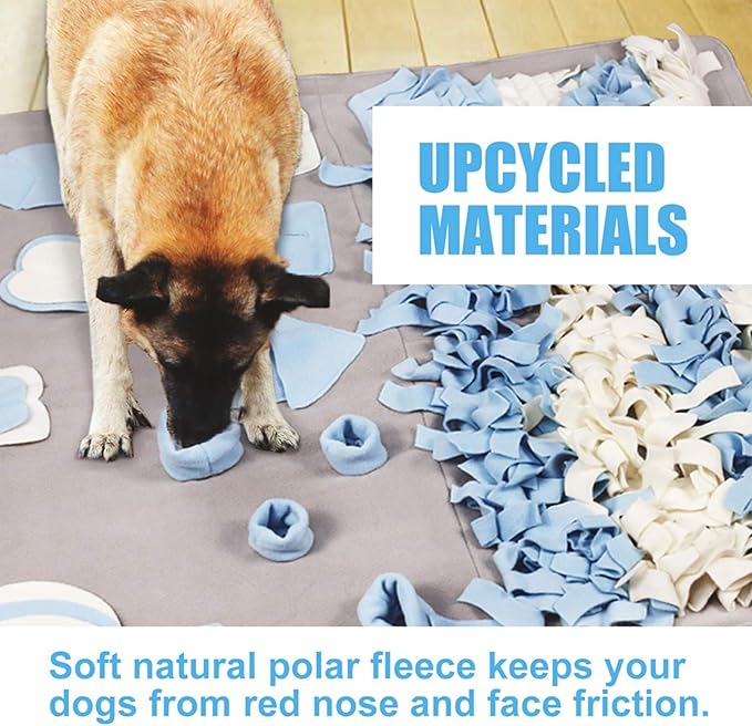 Snuffle Mat for Small Large Dogs (39.4" x 39.4") - Nosework Feeding, Easy to Fill, Machine Washable Training, Pet Activity/Toy/Play, Great for Stress Release - L