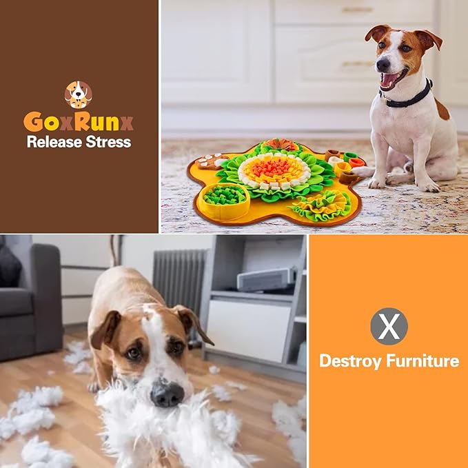 Snuffle Mat for Dogs, Pet Snuffle Mat for Small and Medium Dogs, Interactive Sniff Mat Feeding Mat for Puppies, Slow Feeder Dog Treat Mat for Training and Stress Relief (Bone Shape) (Green, One Size)