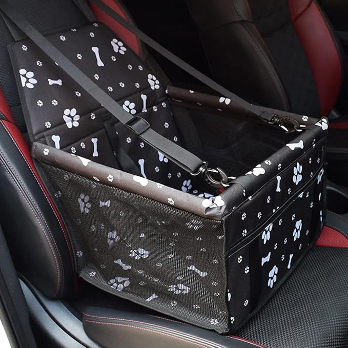 Pet Car Booster Seat Dog Car Seat Travel Carrier Cage Vehicles Upgrade Deluxe Washable Portable Breathable Folding Soft Washable Travel Bags for Dogs Cats or Other Small Pet