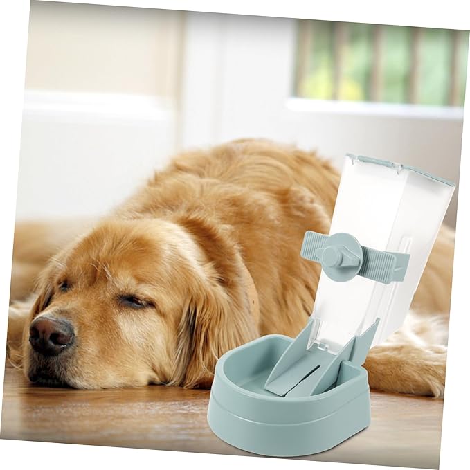 GANAZONO Automatic Dog Feeder Hanging Pet Cage Feeder Deep Bowl Design for Convenient Food Access and Space Saving for Puppies and Cats