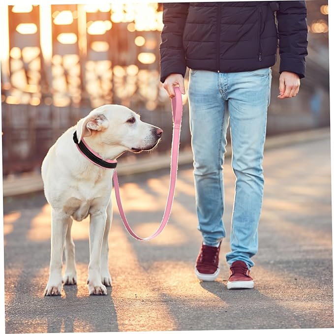 Reflective Dog Collar Pet Collar for Dogs Breathable Adjustable Fit Pink