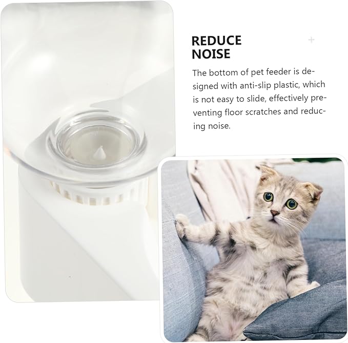 SUPVOX Pet Accessory Set 500ml Automatic Water Bowl Dispenser Dog Waterer Slow Feeding Bowl White Easy Random Style