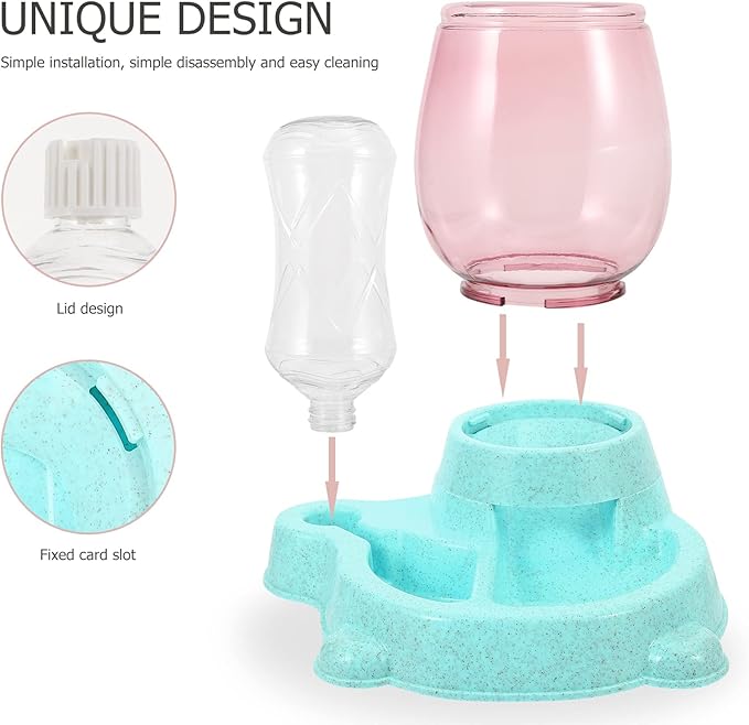 1pc Automatic Dog Water Dispenser and Food Feeder Bowl Pet Water Bowl for Dogs and Cats -Spill Design Easy to High-Density Material for Feeding and Hydration