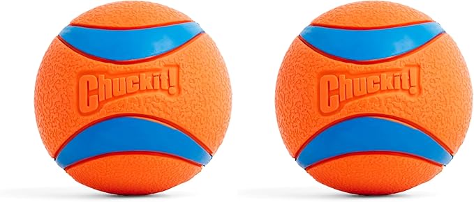 Chuckit! Ultra Ball Dog Toy - Size XL - for Dogs 100+ lbs - Made from Durable Rubber - Super Bouncy - Floats in Water - 3.5-inch Diameter - Pack of 2