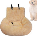 Dog Car Seat - Plush Puppy Car Seat Cushion,Pet Supplies Washable Travel Bed for Medium Small Puppy Kitten Vehicle Traveling Vet Visit Daily Vacations