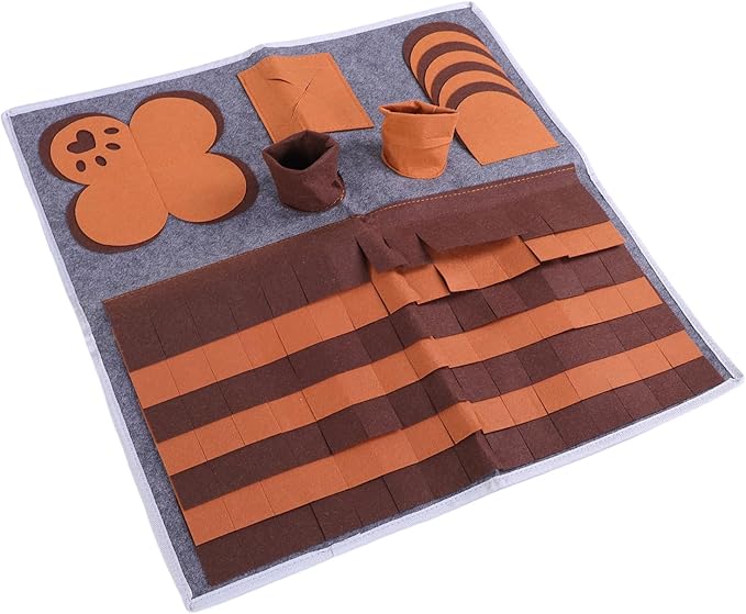 GLOGLOW Dog Slow Feeder Snuffle Mat Dog Snuffle Mat, Interactive Feeding Toy Slow Feeder for Dogs with Rugged Felt Fabric, Enrichment Nose Work Scent Training Pad for Small Medium Large