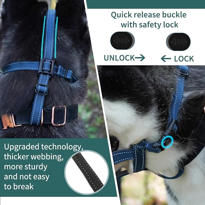 BARKLESS Dog Muzzle, Basket Muzzle for Small Medium Large Dogs, Soft Cage Mouth Cover for Biting Chewing, Allow Drinking Panting for German Shepherd Pitbull Rottweiler (1 (Snout 6-7½"), Blue)